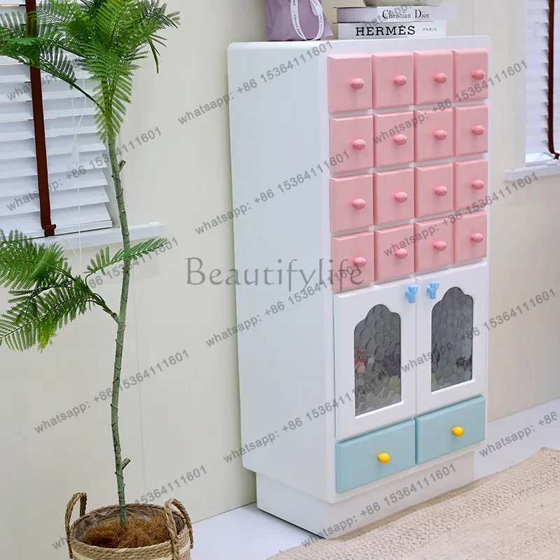 

yj32 Dopamine foyer against the wall Multi-layer locker Bedroom storage Decorative cabinet