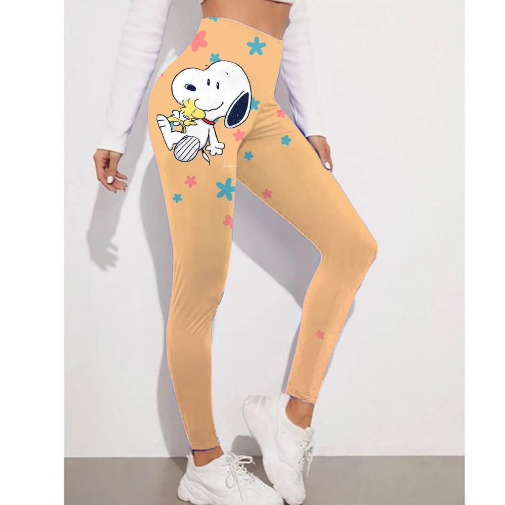 New Snoopy print Yoga Pants Sport Leggings Women Seamless High Waist Push Up Woman Tights Fitness Workout Leggins Gym Clothing