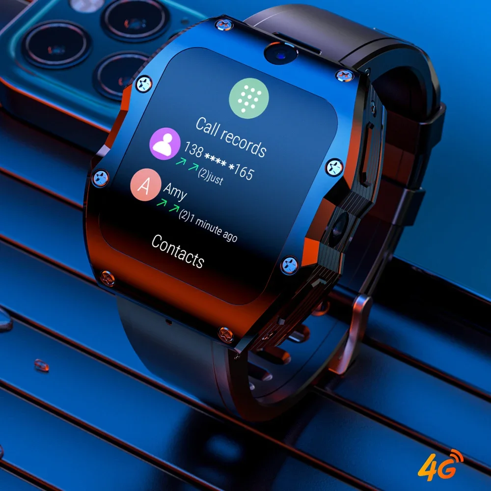 New LOKMAT 4G Smartwatch 4GB+128GB Android IP68 Waterproof SIM Card Wifi GPS SOS Video Call Fitness Tracker HD Camera Smartwatch