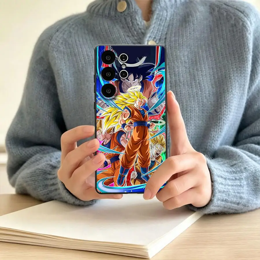 Funda para Samsung Galaxy S26 S24 Ultra S20 FE Note 20 10 Ultra S21 Plus S23 S25 Edge S22, Diseño Dragon Ball SS3 Goku