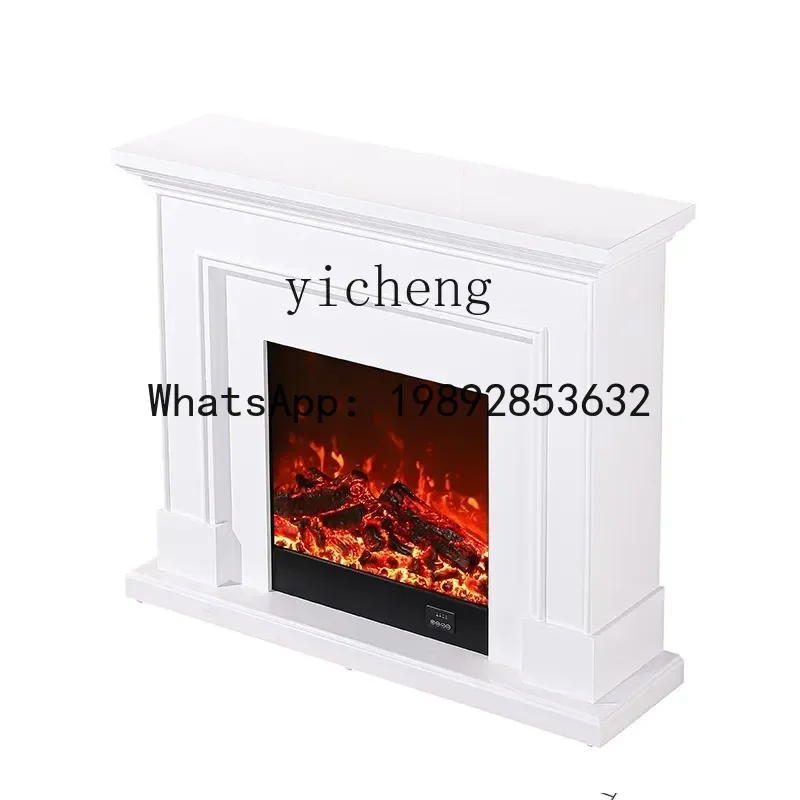 BB Simple Fireplace Black Curio Cabinet Fireplace Electric Fireplace Core Simulation Flame Household Heater