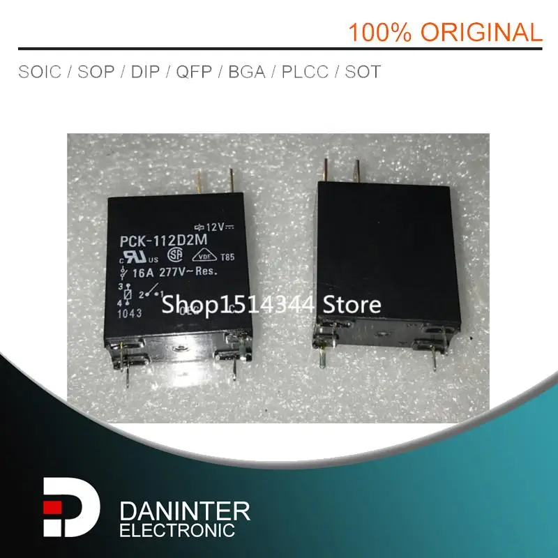 2PCS  New original PCK-112D2M PCK-112D2M-12V  PCK112D2M  16A  112D2M  PIN3  PIN4 