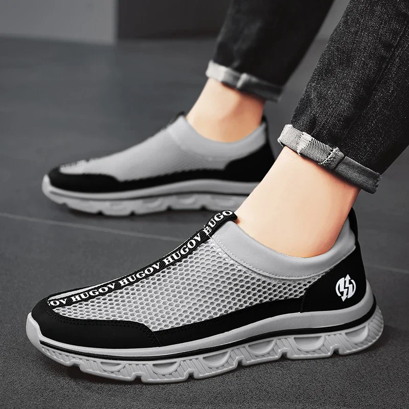 Men Wading Shoes Quick Drying Hollow Men Casual Shoes Anti-slip Sports Shoes Breathable Mesh Sneaker Outdoor Walking Shoes