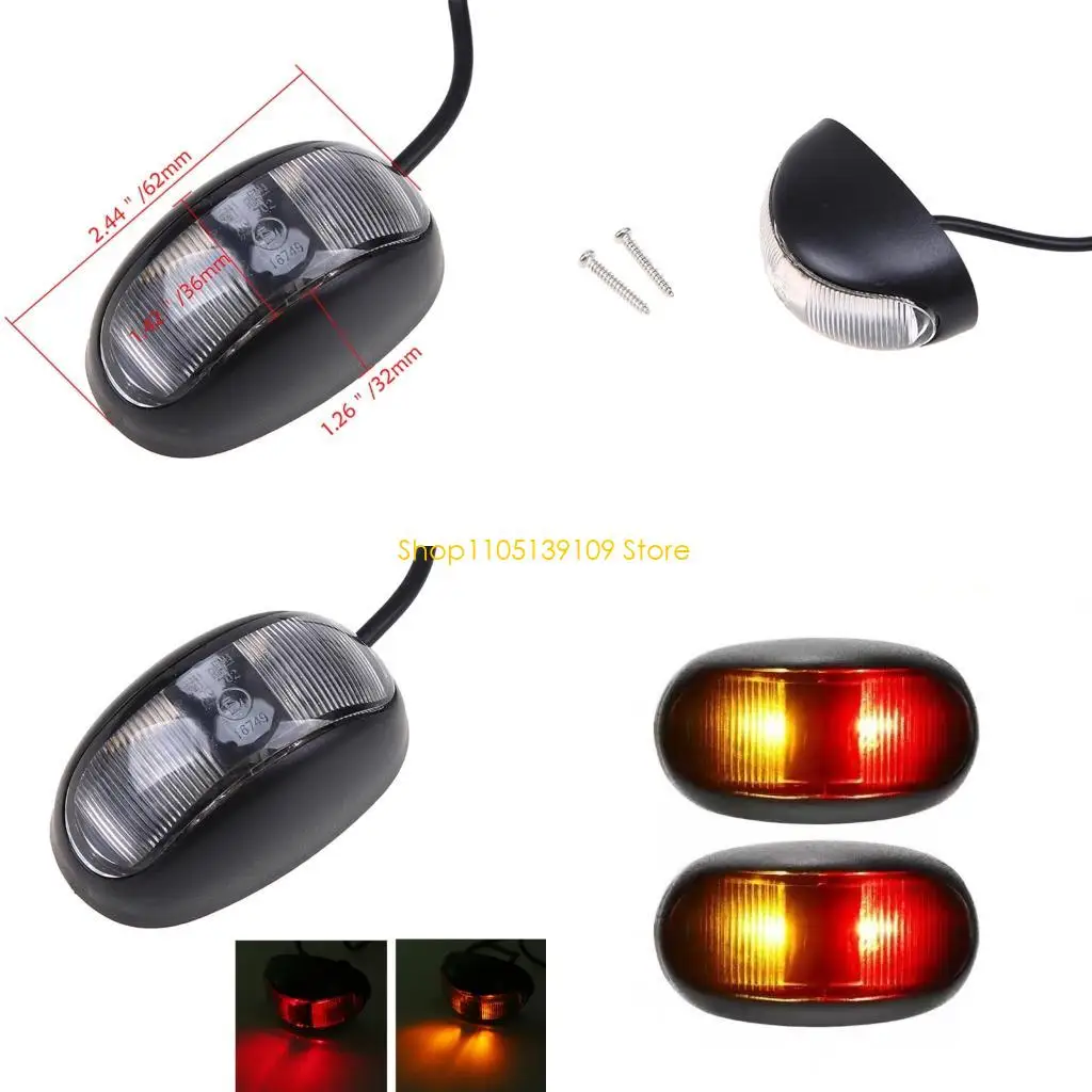 

LED Safety Light for Trucks Red Yellow Double Color Enhanced Night Visibility