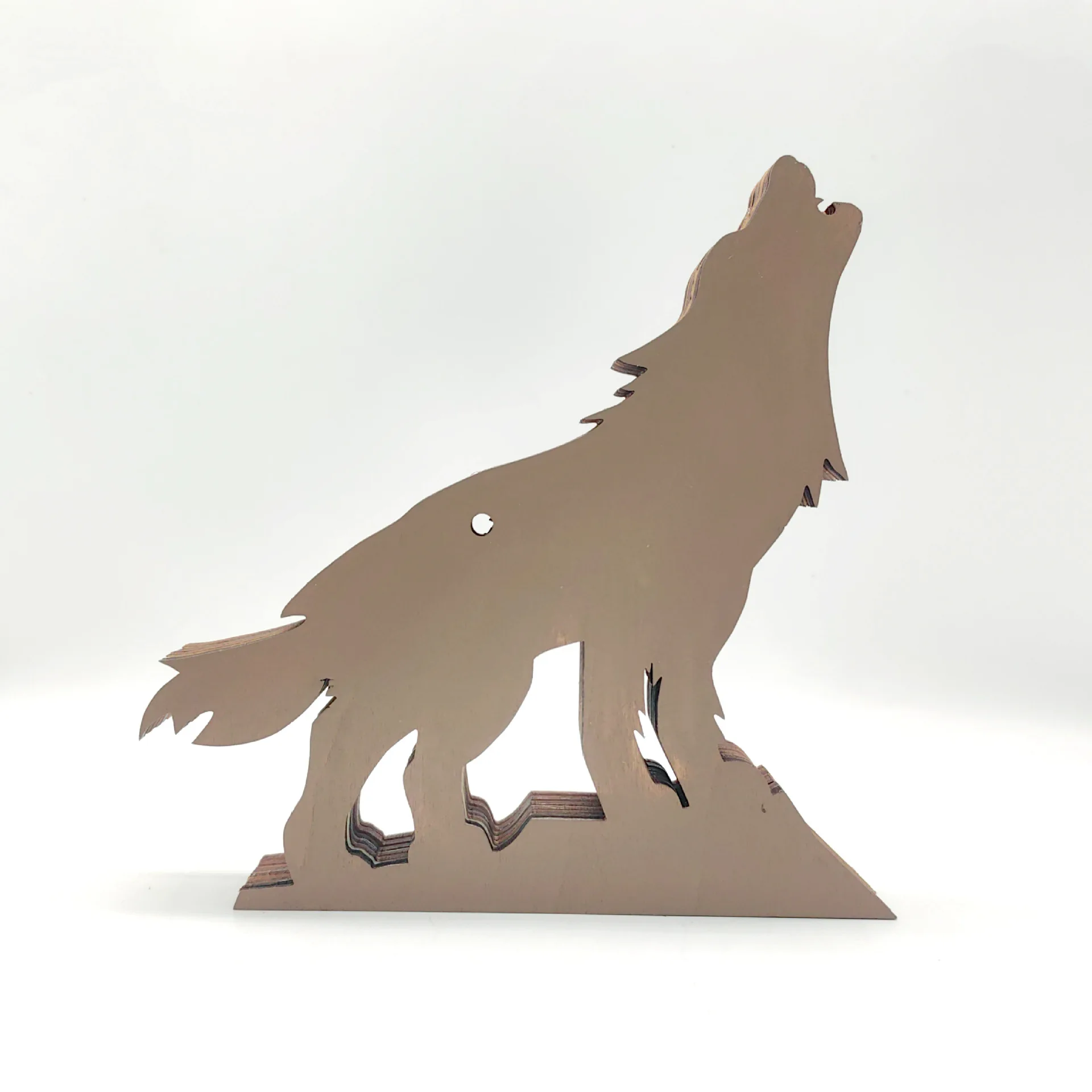 2024 New Nordic Style Creative Wooden Carving Wolf Forest Animals with Lighting Wood Crafts Ornaments Home Accessories