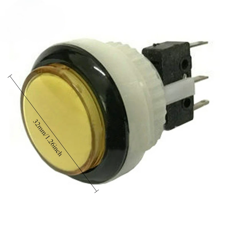 

32MM American Round Button with 3 Legs Micro Switch for Arcade Machine Coin Operated Games
