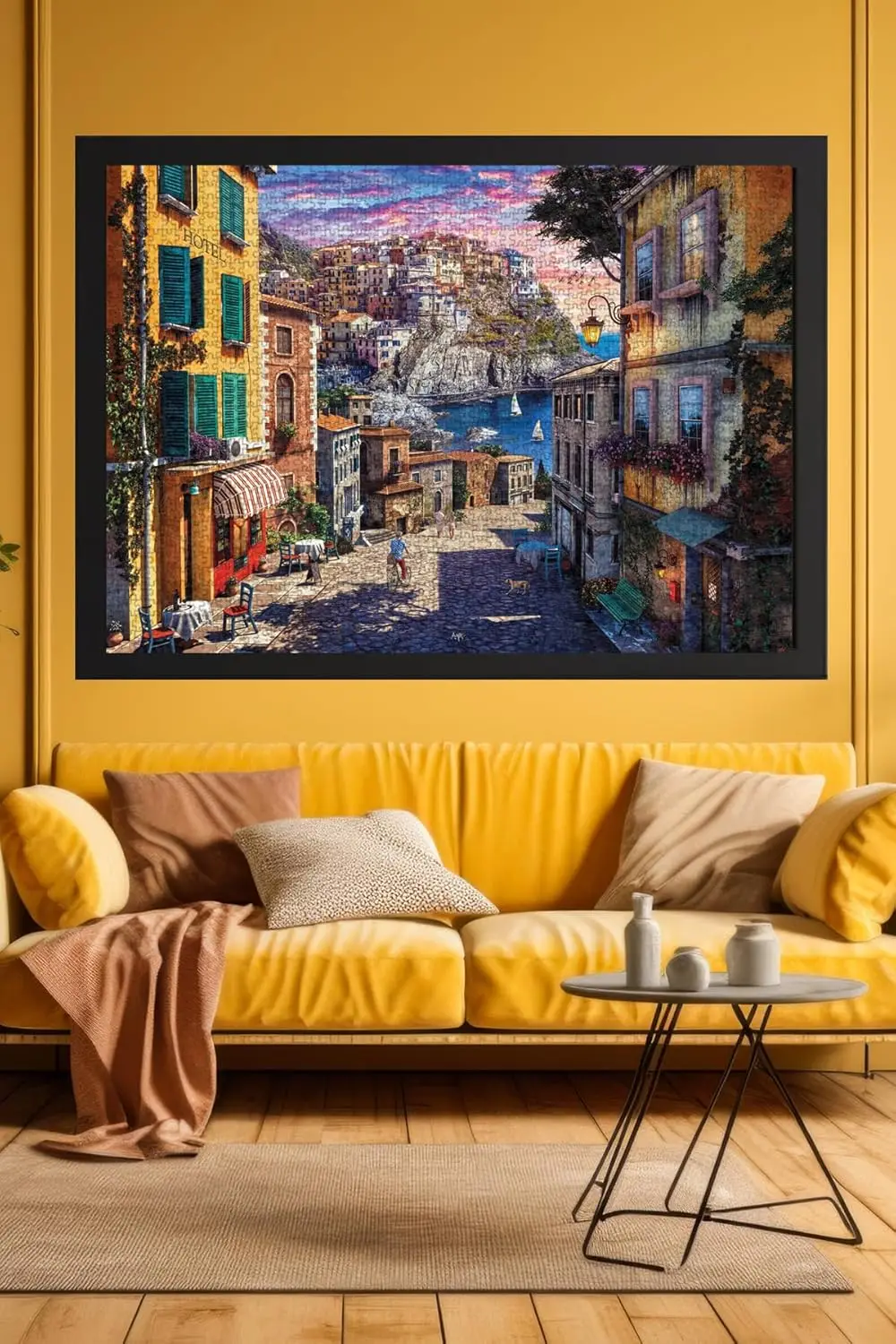 Puzzle en bois de la côte du coucher du soleil italien, 120/300/500/1000 pièces pour adultes, jeu de Puzzle de paysage, jouet éducatif, cadeaux d'anniversaire