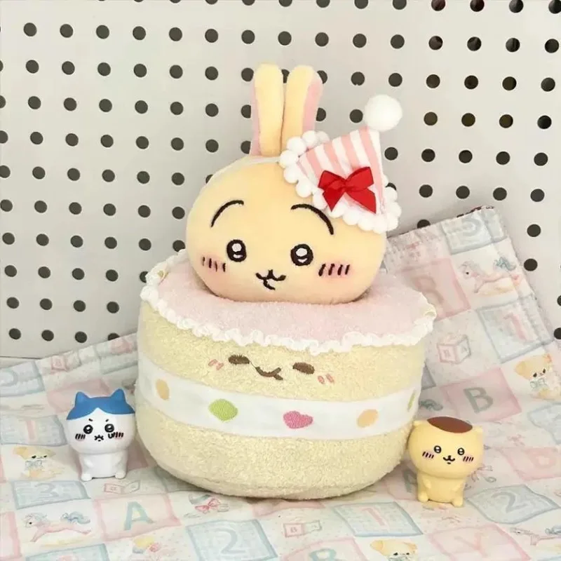 Chiikawa Usagi Kawaii Anime Cartoon Birthday Cake Pudding Plush Toys Cute Gift Doll Beautiful Exquisite Single Product Girls