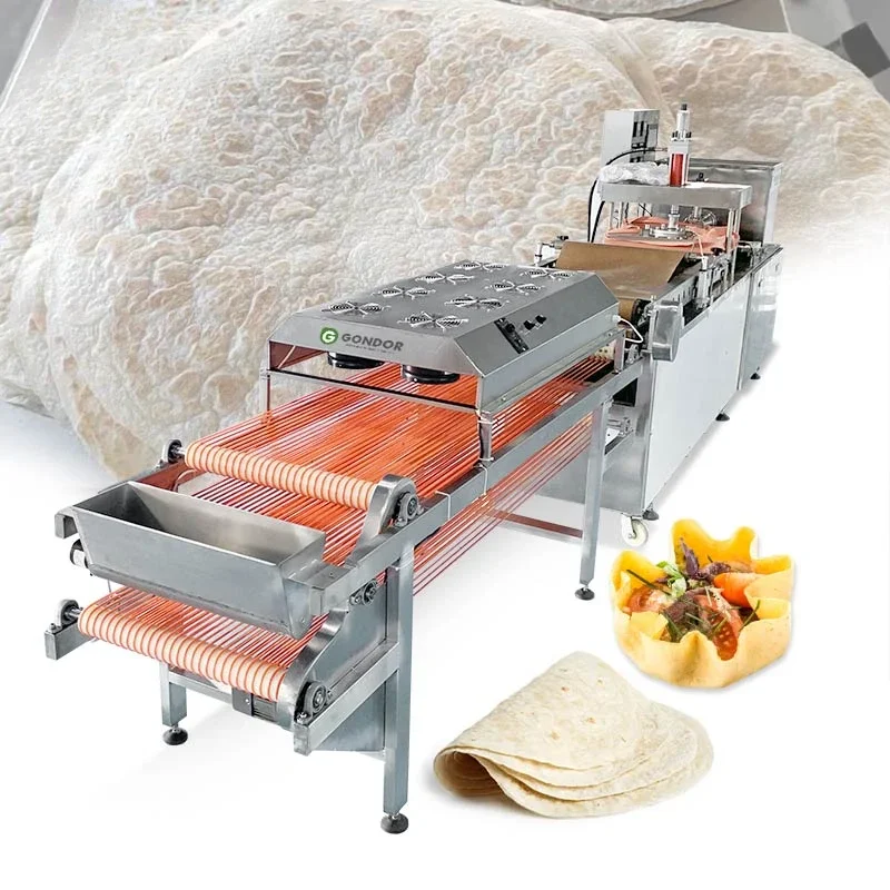 Industry Fully Automatic Corn Maquina Para Hacer Tortilla Bread Production Line Taco Wrap Make Machine