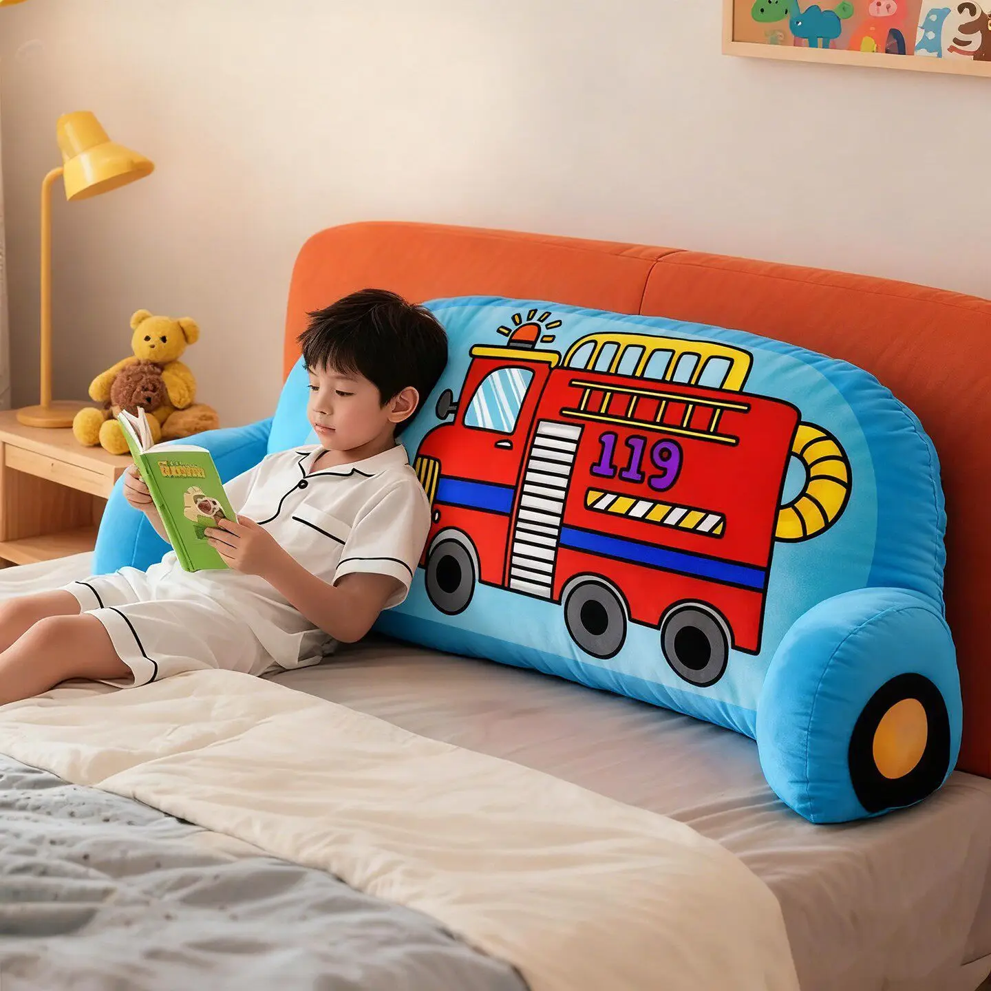 Washable Cartoon Headboard Pillow Cute Pillow Cojines Decorativos Floor Cushion Headrest Cushion Collision Prevention