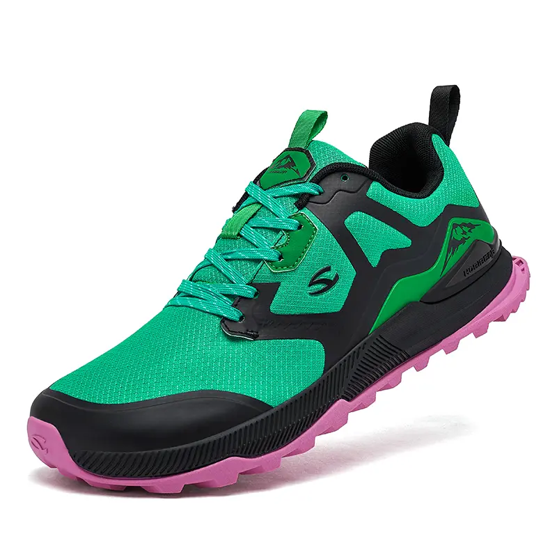 HOBIBEAR Tênis de caminhada unissex com cadarço, sapatos para caminhada ao ar livre, tênis de couro artificial para viagem