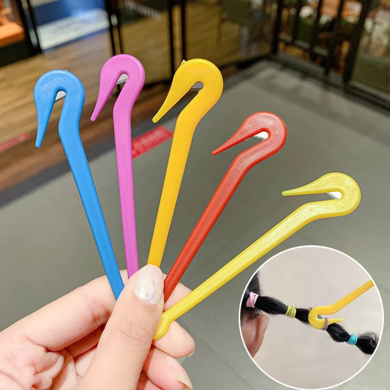 5Pcs/lot Colorful Rubber Bands Remover Tool Disposable Elastic Hair Bands Not Hurt Salon Headwears Cut Knife Styling Accessories