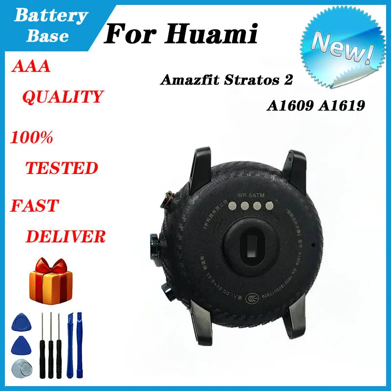 For Huami amazfit Stratos 2 a1609 a1619 smart watch charging back cover, battery base back cover