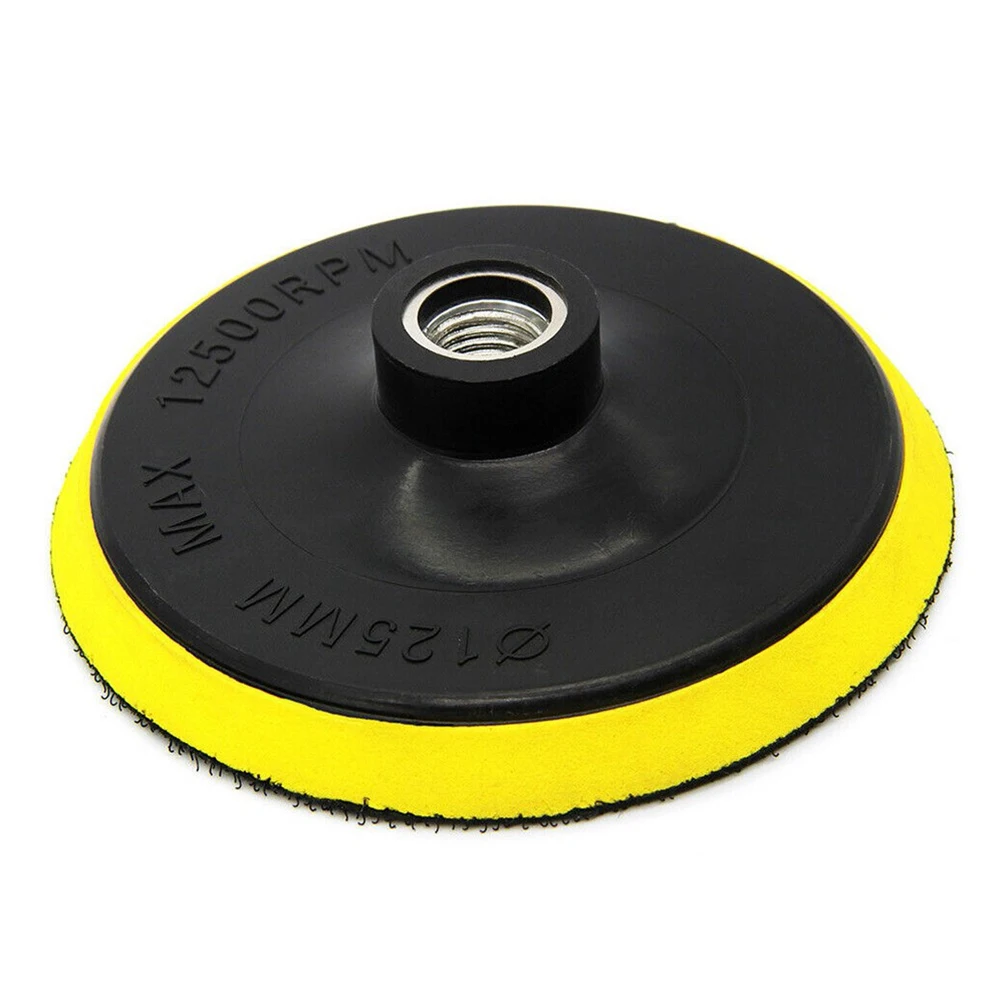 Buffing Pad Sanding Pad 5 Inch/125mm Black Polyurethane Yellow For Most Kinds Of Rotary Tools Practical Quality Is Guaranteed