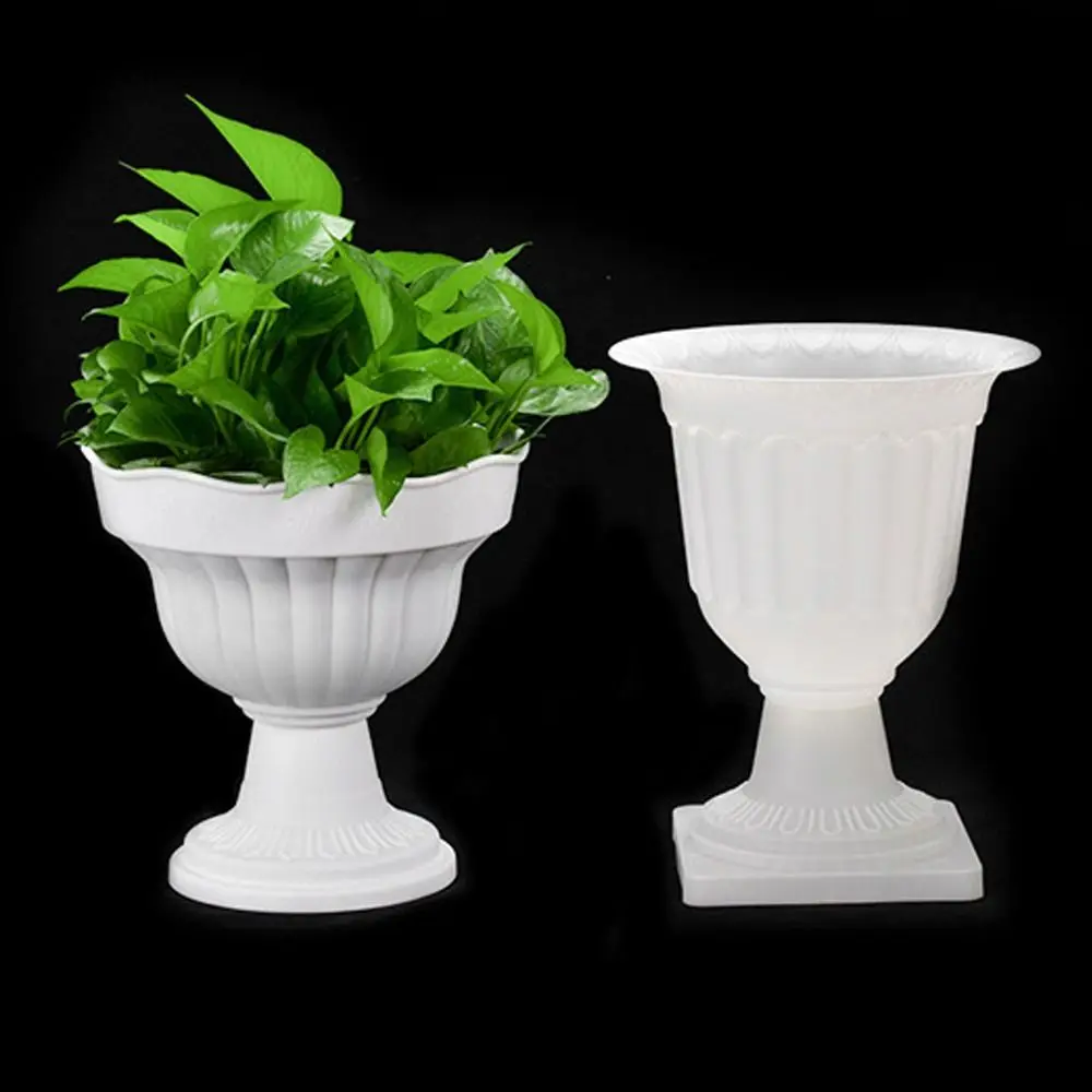 Plant Holder White Roman Plant Flower Pot Plastic Romantic Flower Planter Retro Hydroponic Flower Pot Home Decoration