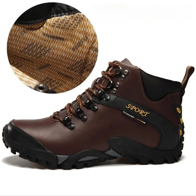 Hiking Shoes Men's Waterproof Hunting Boots Tactical Desert Combat Ankle Trekking Boots Male Women Warm Leather Sneakers