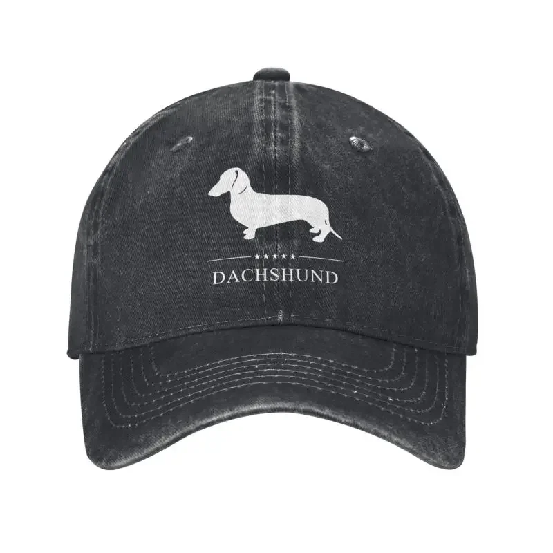 Custom Unisex Cotton Smooth Dachshund Dog Baseball Cap Adult Badger Sausage Wiener Adjustable Dad Hat Women Men Hip Hop