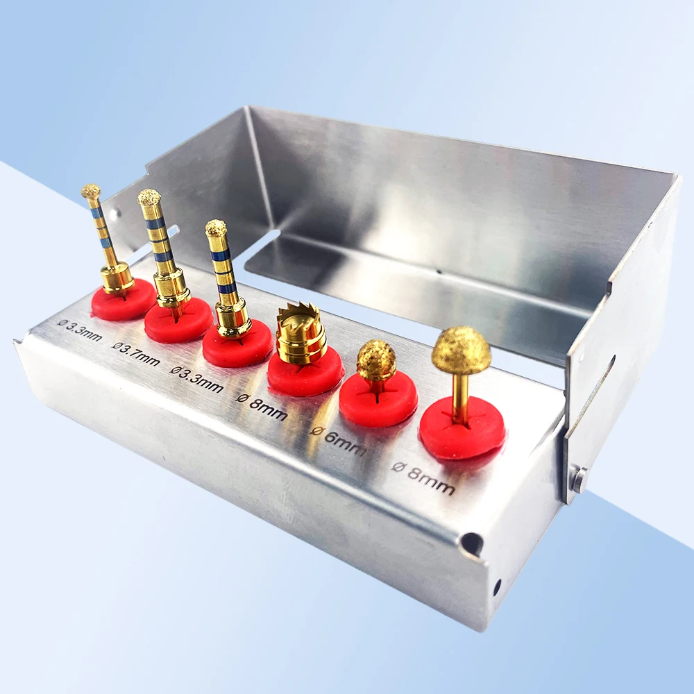 

Dental Implant Sinus Lift Membrane Kit with Golden Diamond Coated Bur Drills and Lateral Reamer for Maxillary Bone Augmentation