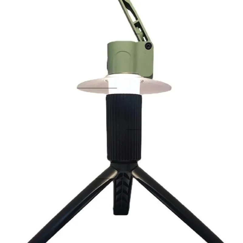 

Camping outdoor green tea, flashlight rechargeable LED campground headlight, multi-function portable light