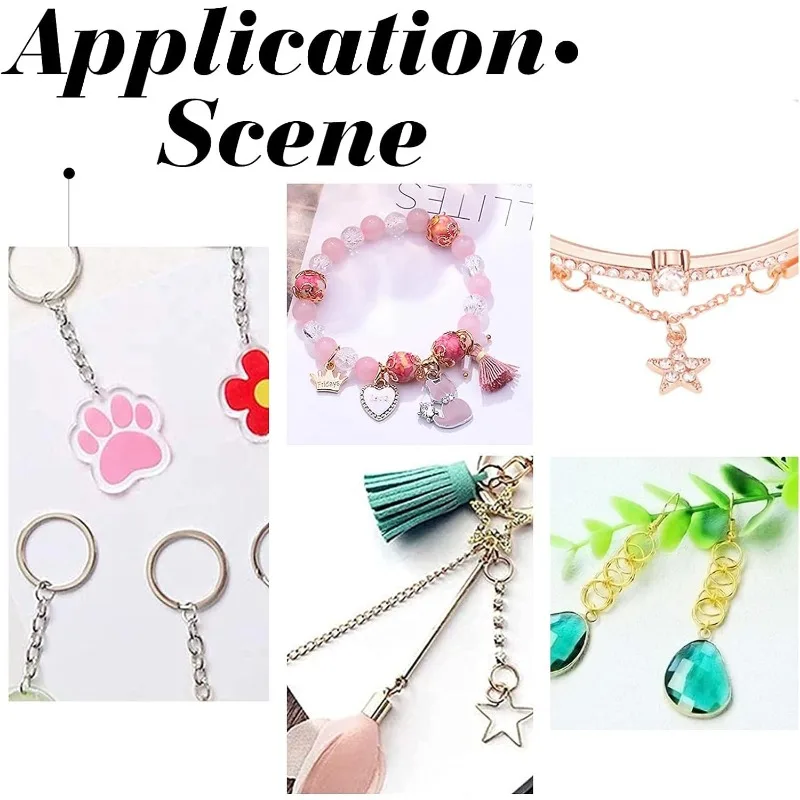 60pcs Rose Gold Split Rings Keychain Clasp Findings Smooth Surface Hoop Stainless Steel Split Key Rings for Home Car Keys