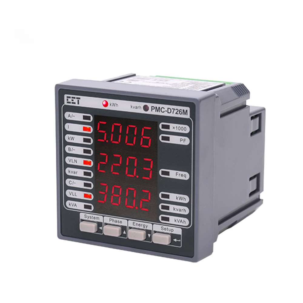 PMC-D726M 72*72 Lichtgevende Diode Paneel AC Parameter Metering Driefasige Digitale Multifunctionele Meter