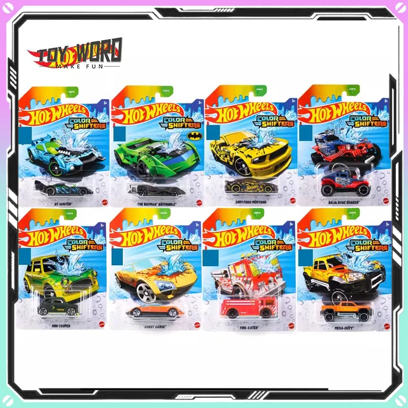 Hot Wheels Temperature Sensing Water Color Changing Series Car Model 1/64 Batmobile Ford Mustang Car Model Boy Collection Gift