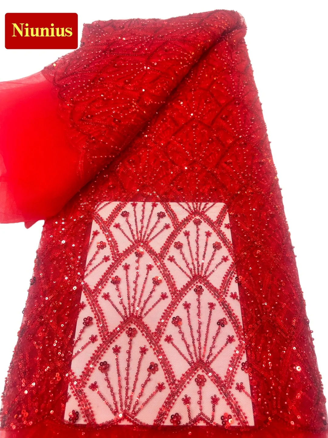 

2026 Wedding Dress Fabric, Elegant Soft Tulle Lace with Sequin and Stones - High Quality Austria Latest NN5398_Z