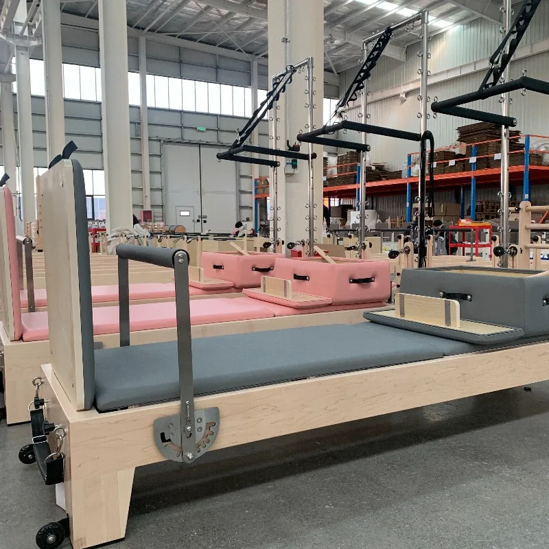 

YTYIN Commercial Wood Pilates Reformer with Half Tower | Professional Fitness Equipment for Yoga & Pilates Studios