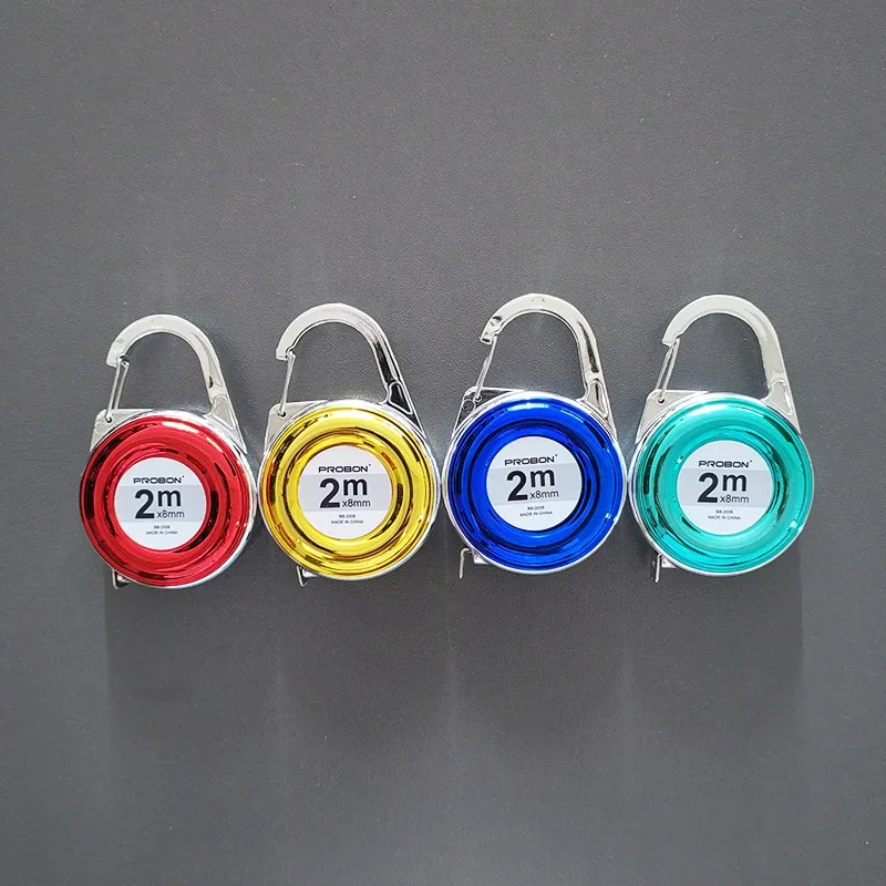 2 Meter Tape Measures Metric and Imperial Retractable Ruler Measure with Keychain Mini Sewing Measuring Instruments Portable