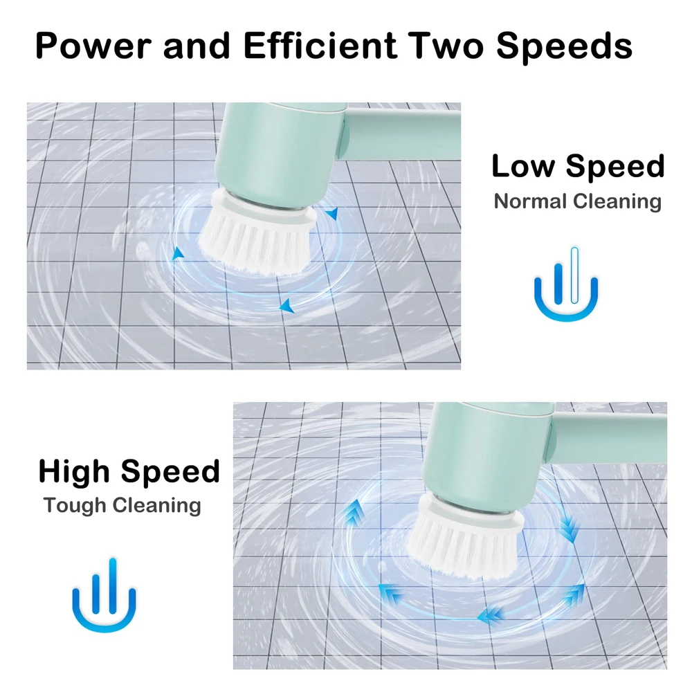 Power Electric Cleaning Brush Shower Scrubber Drill Brush Electric Spin Scrubber For Cleaning kitchen Bathroom Floor Window