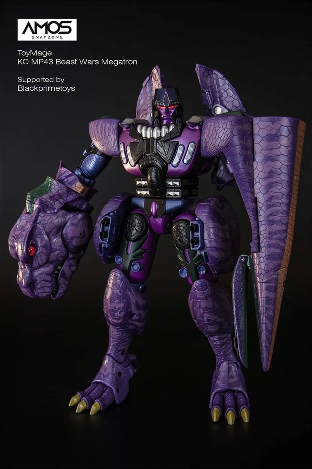 Imagem -03 - New Toysmage Transformação ko Mp43 Mp43 2.0 Tyrannosaurus Beast Wars Dinosaur Warrior Figura de Ação Robot Brinquedos com Caixa