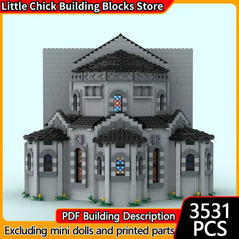 

Medieval Castle Model MOC Building Bricks Ancient Church Chevet Modular Technology Children Holiday Gifts Assemble Toys Suit