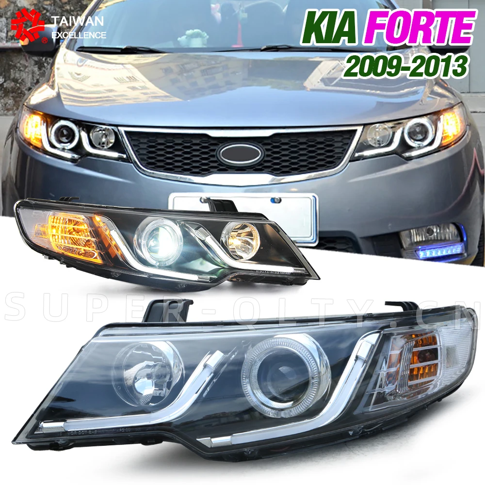 

Eagle Eye Headlights for 2009-2013 FORTE Headlights Cerato KIA Head Lamp With LED Daytime Running Lights 2 PCS Car Accessory