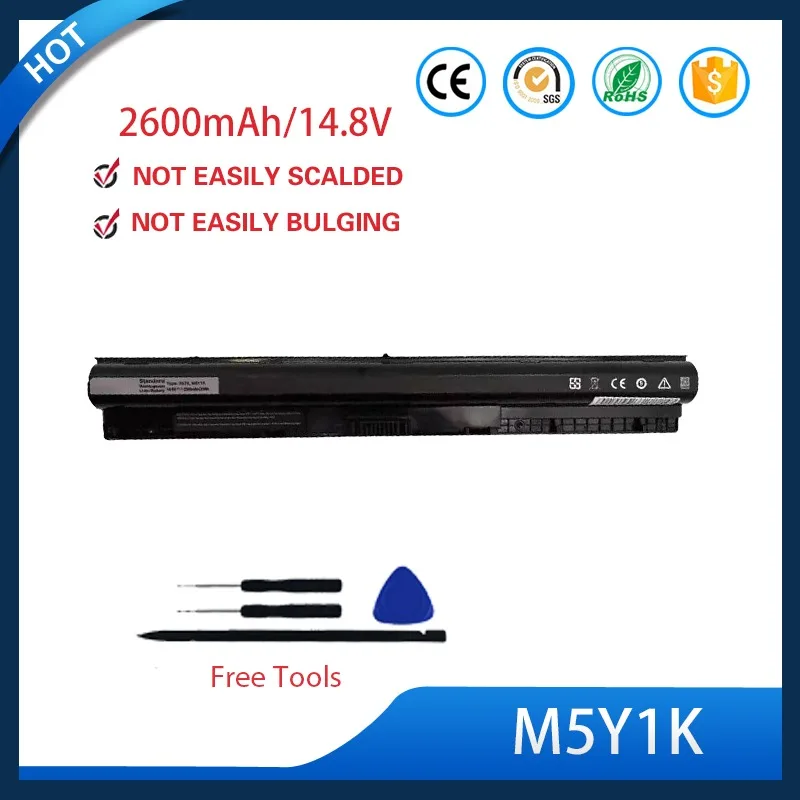 

Аккумулятор M5Y1K 14.8V 2600mAh Li-ion повышенной емкости для ноутбуков Dell 3451, 3458, 3459, 3558, 3559, 5455, 5458: долговечный и безопасный