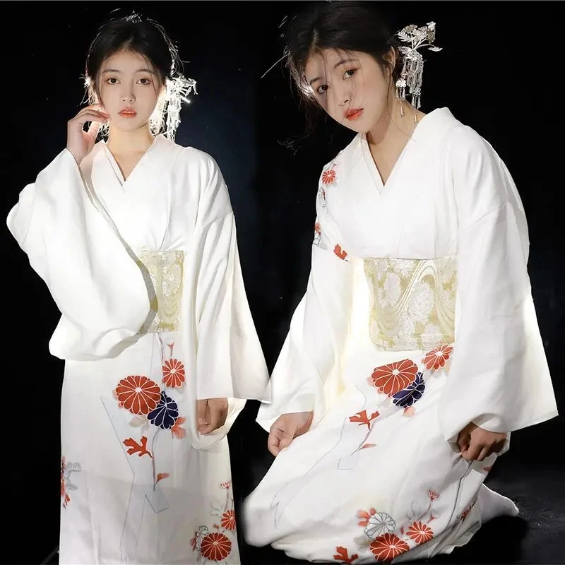 

Gds-Vintage Japanese Sakura Kimono Dress for Girls, Formal Blossom, Improved Kimono, Outdoor Photography, Photo Clothing, Summer