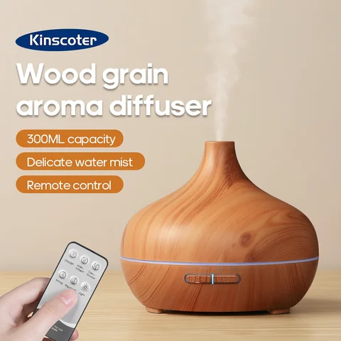 Wood Grain Aromatherapy Diffuser USB Humidifier Desktop Air Purifier Aroma Cool Mist Difusor/Essential Oil Set