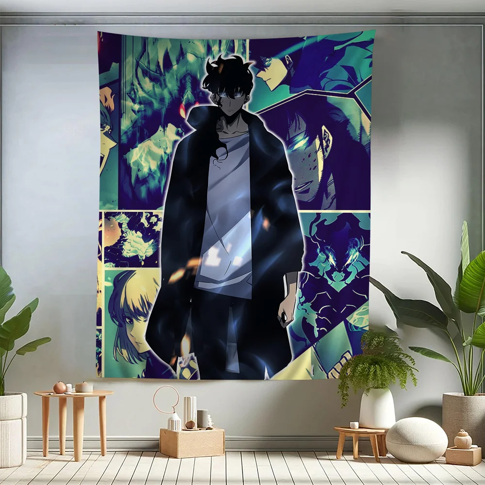 

Solo Leveling Comics Anime Hanging Bohemian Tapestry For Living Room Home Dorm Decor Japanese Tapestry