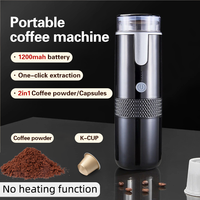 Electric Coffee Maker Convenient Capsule Ground Coffee Brewer Travel Camping Coffee Maker for Ground Coffee and KCUP Capsules