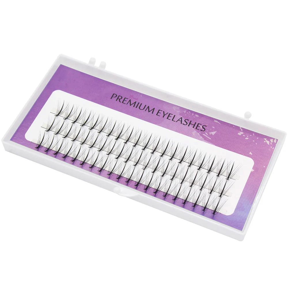 Moonlily Professional Makeup 60 Clusters Personal Eyelash Extension Single tuft of M Sandwich Lash Soft Grafting False Eyelashes