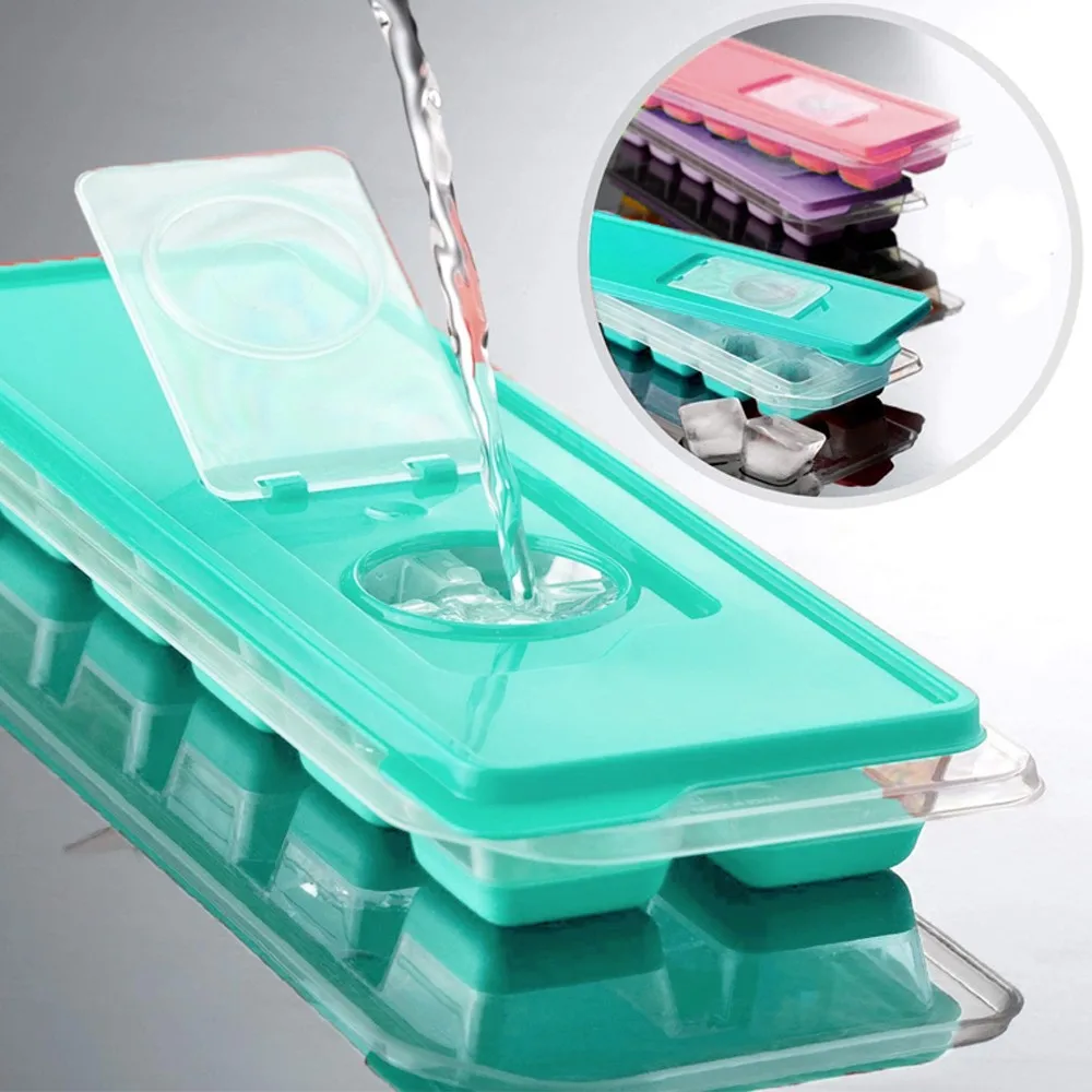 

Ice mold2 Pack Silicone Ice Cube Trays with Removable Lid BPA Free 24 Cubes Easy Release Non Stick Flexible Mold for Whiskey