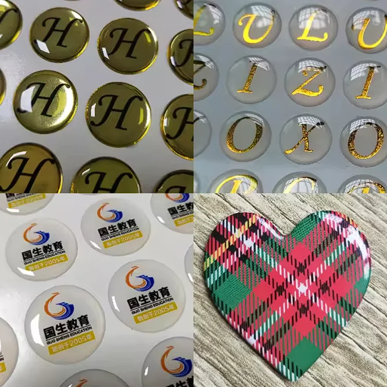 Custom Cheap waterproof epoxy sticker Printing LOGO 3D epoxy transparent label