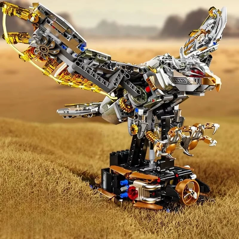 1168 pçs criar moc técnico mecânico águia blocos de construção modelo crianças semi-mecânicas ciência diy brinquedos para presentes do miúdo