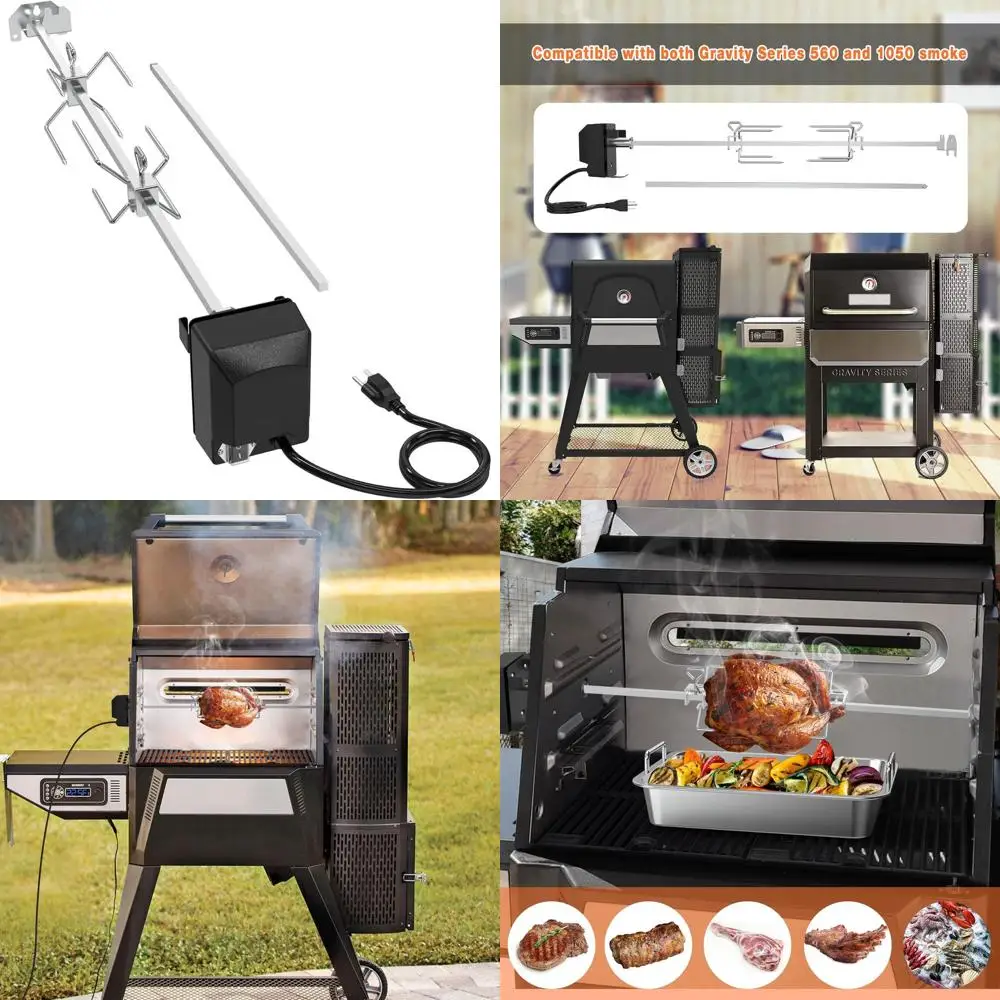 

Stainless Steel Rotisserie Kit for Masterbuilt Gravity 560 & 1050 Series BBQ Grills