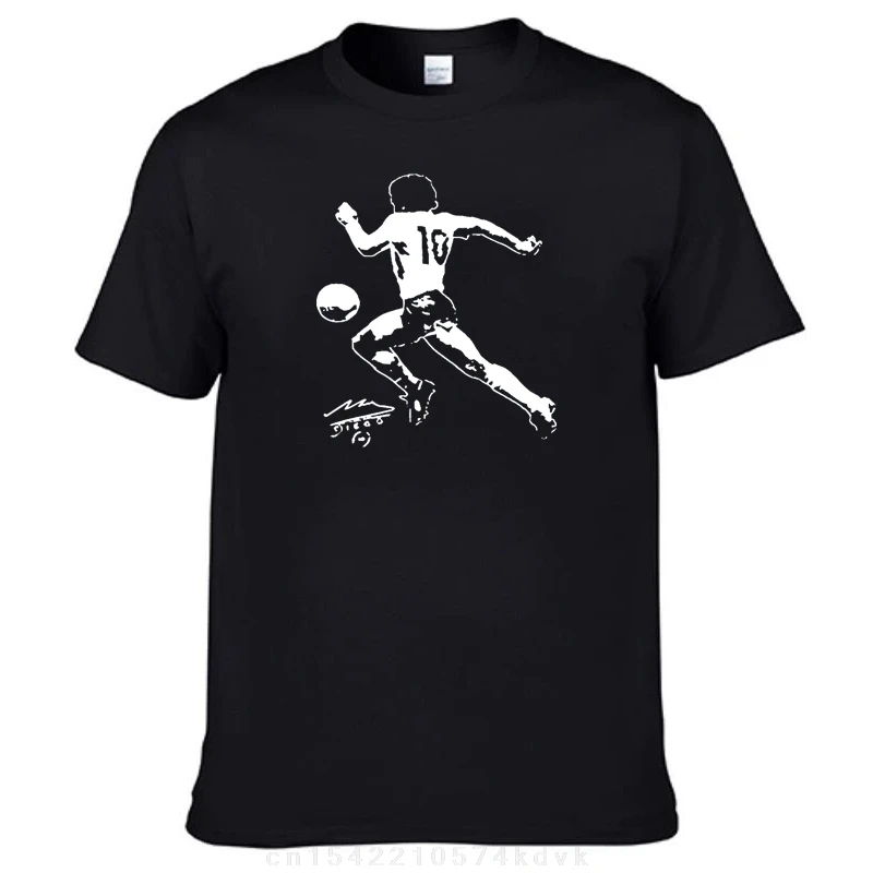 أزياء القطن المحملة الأعلى تي شيرت جرافيكا أزياء جديدة دييغو مارادونا #1