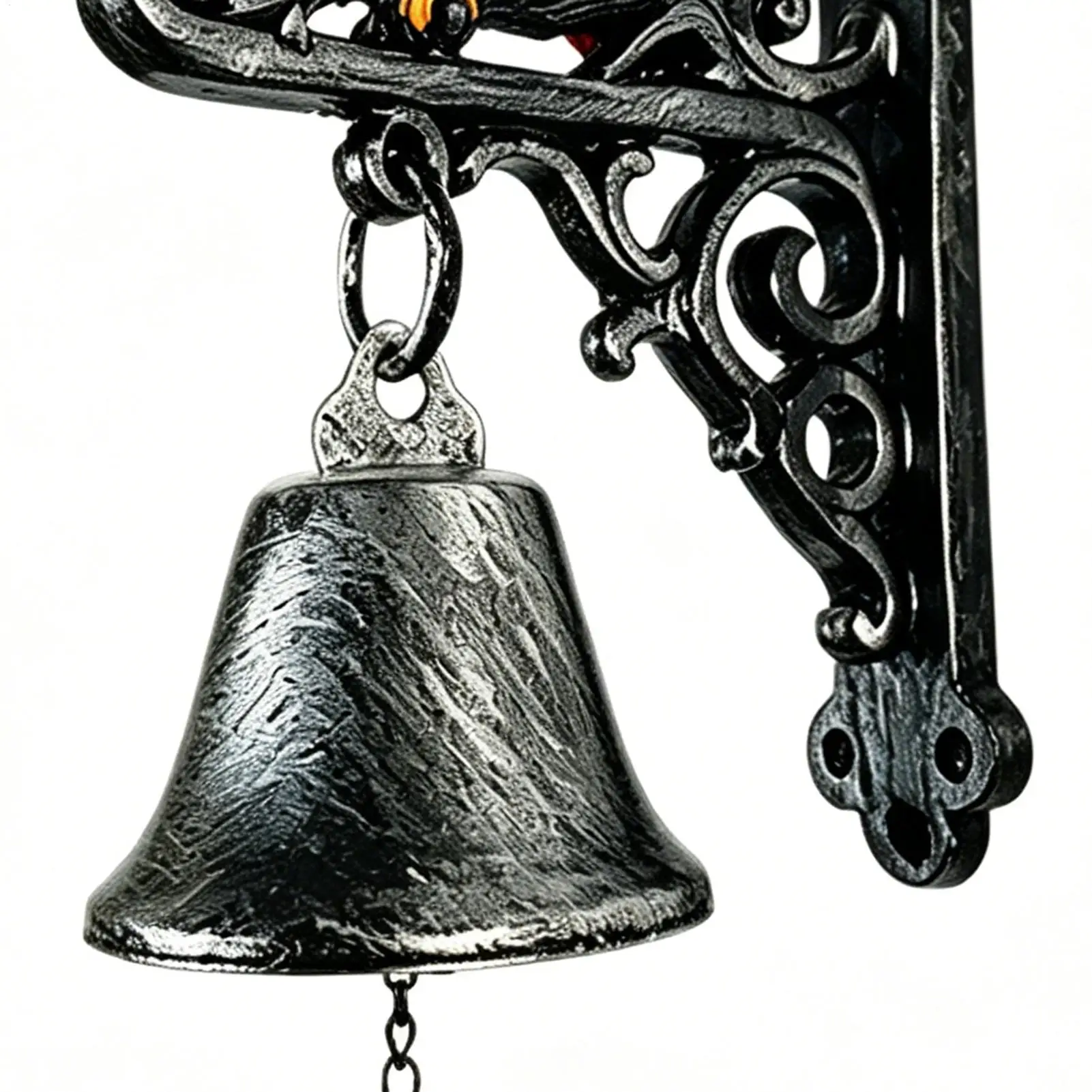 Cast Iron Dinner Bell Wall Mounted Retro Decoration Red Cardinal Bird Entry Door Bell For Front Door Porch Entryway Balcony