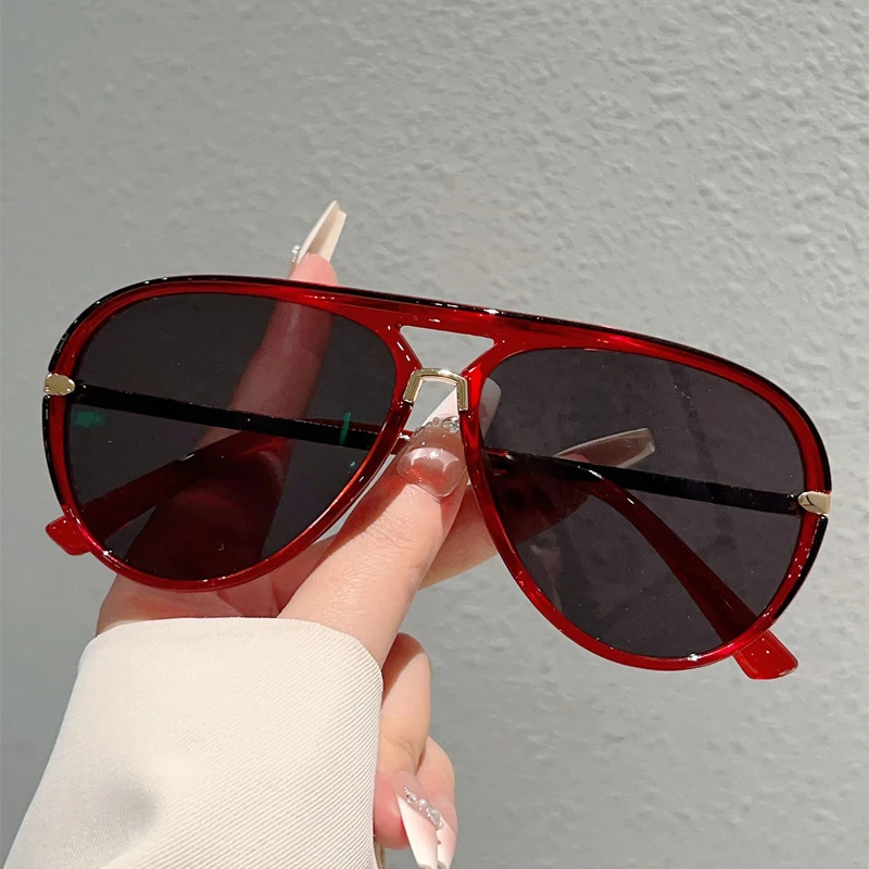 KAMMPT Vintage Pilot Sonnenbrille Männer 2025, neue Mode, mehrfarbig, Farbverlauf, Schattierungen, Damen, trendig, lässig, Outdoor-Dekor, Sonnenbrille – Detail 10