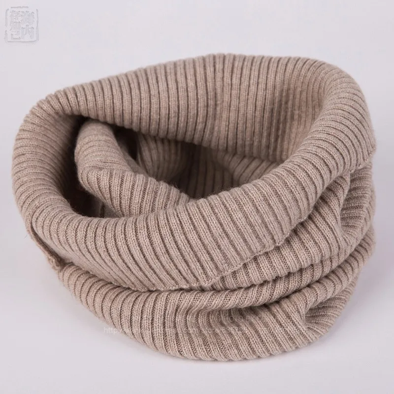 Buff Neck Gaiter Thick Women Ribbed Knitted Tube Scarf Ring Wool Neck Warmer Cowl Collar Loop Snood Scarves Autumn Winter Men\'s