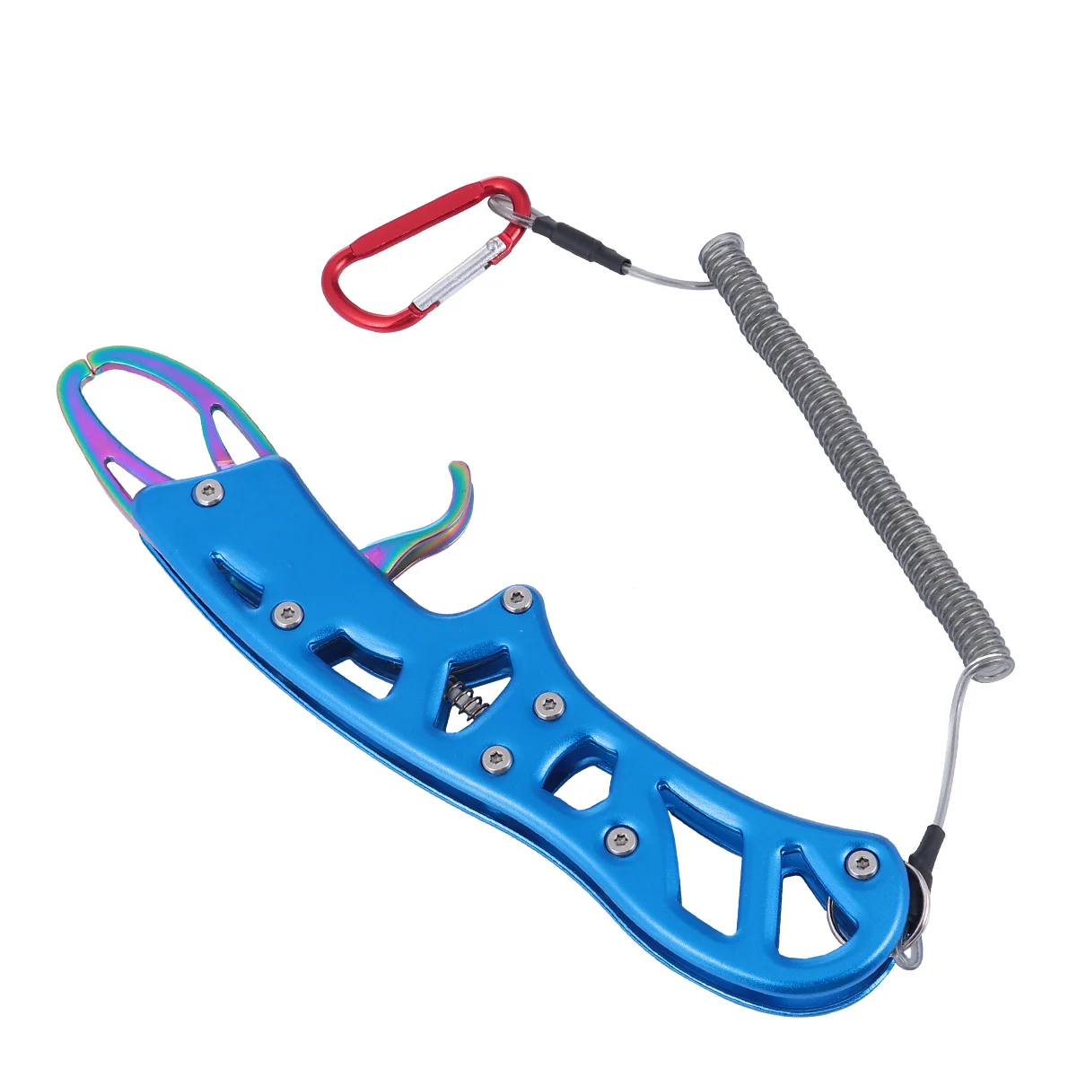 مشبك شفاه لصيد الأسماك عالي التحمل من الدرجة الاحترافية، عقد آمن، تصميم بدون زلة للصيادين، قابض السمك الأزرق #2