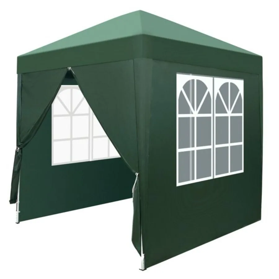 

2 x 2m Two Doors Two Windows Practical Waterproof RightAngle Folding Tent Green
