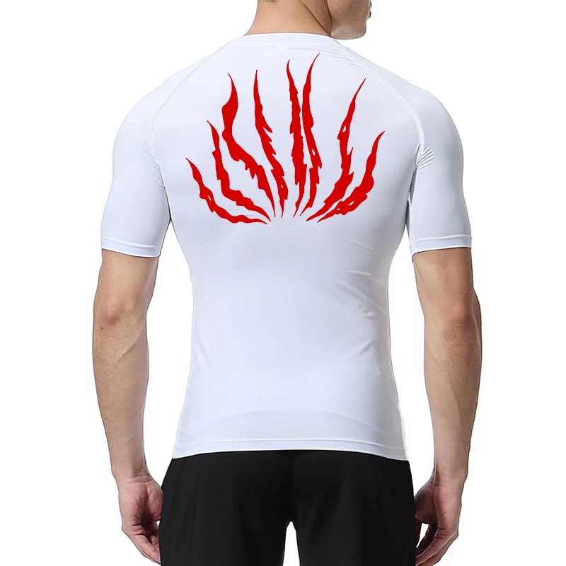 Impressão gráfica atlético camisetas de secagem rápida para homens ginásio treino treinamento correndo camisa de compressão undershirts baselayers camisetas topos